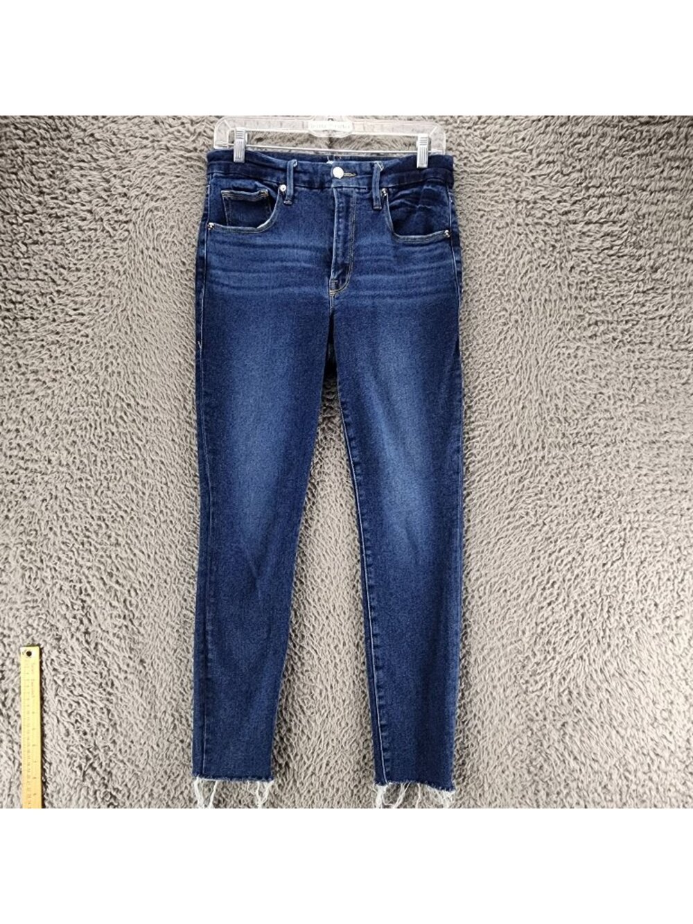 Good American Jeans Womens 29 Blue Stretch Denim High Rise Skinny